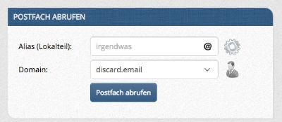 Discard funktioniert ähnlich wie die anderen Trashmail Anbieter.