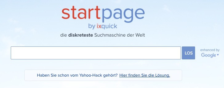 Die anonyme Suchmaschine ixquick