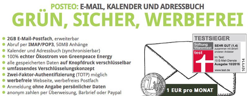 posteo anonymer email anbieter