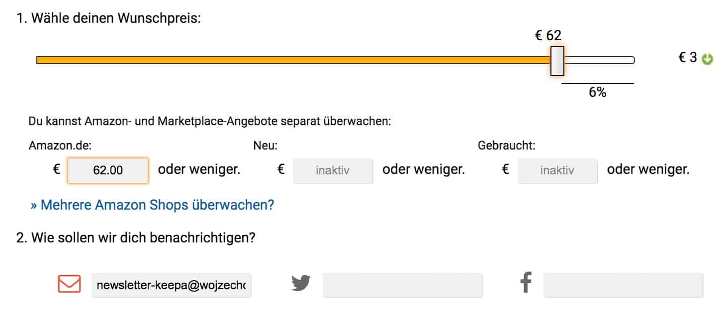 Amazon Preise mit keepa überwachen