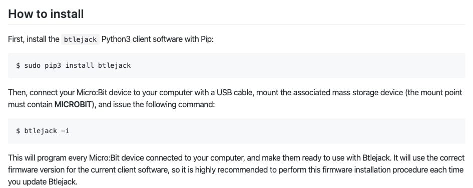 BTLEjack zu installieren ist einfach