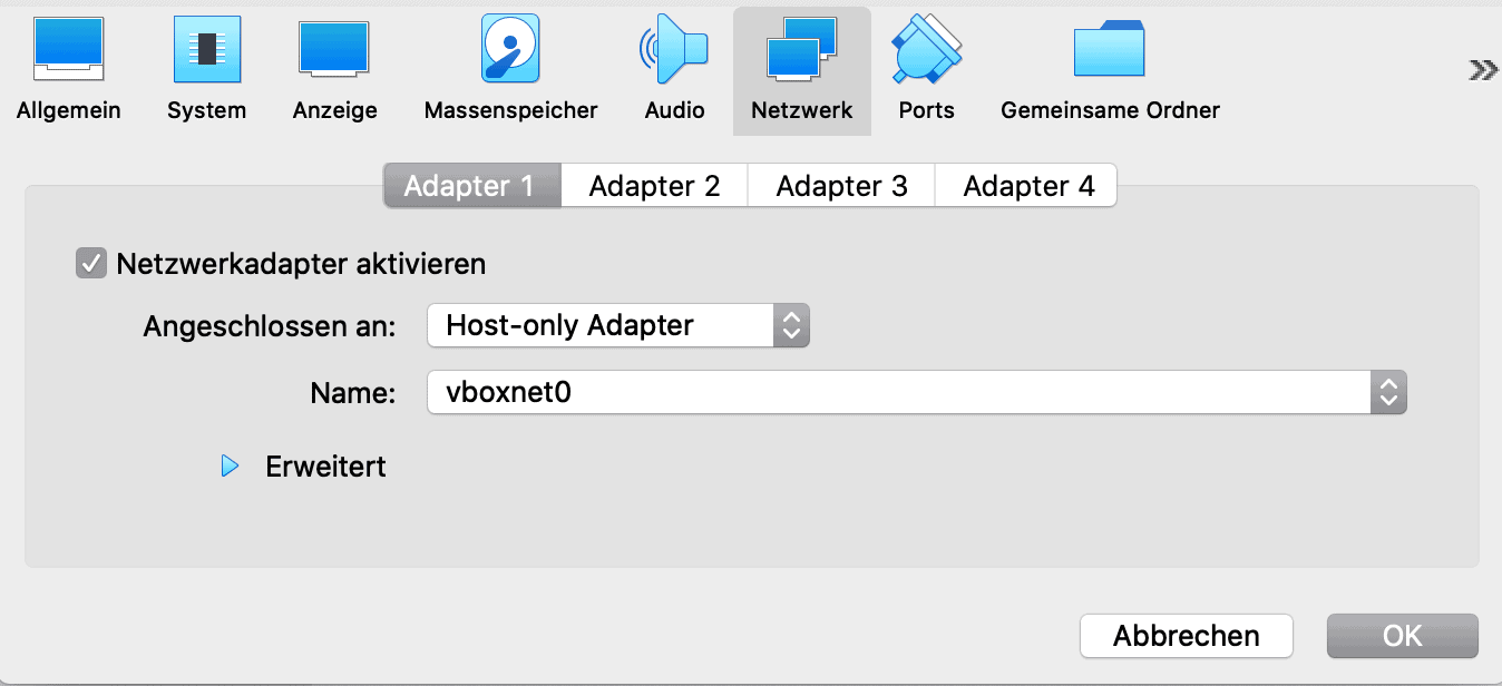 It is not enough to install only Kali Linux. VMs must be configured to talk to each other. (Source: Screenshot VirtualBox) of the VM