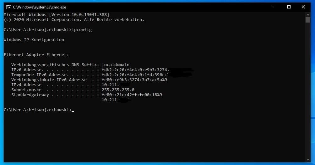 Die eigene IP-Adresse ermitteln
