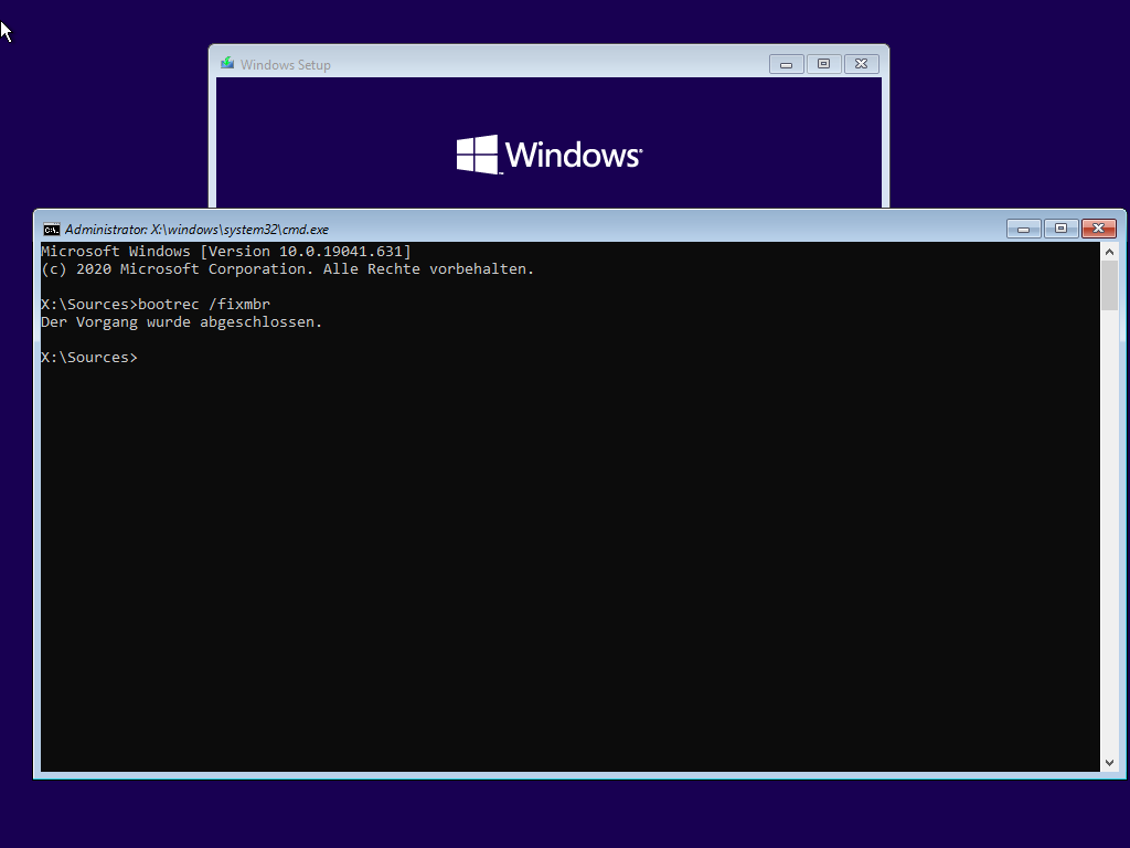 MBR neu schreiben mit bootrec