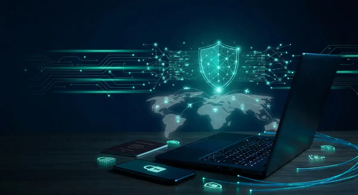 Cybersicherheit im Urlaub: So schützen Sie Ihre Daten unterwegs - Illustration zu IT-Sicherheitsbewusstsein und Mitarbeiterschulung