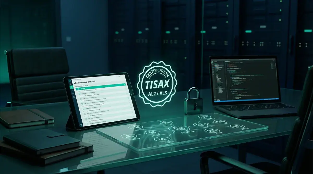 TISAX: Automotive Cybersicherheit und VDA ISA Compliance - Illustration zu IT-Compliance und regulatorischen Anforderungen