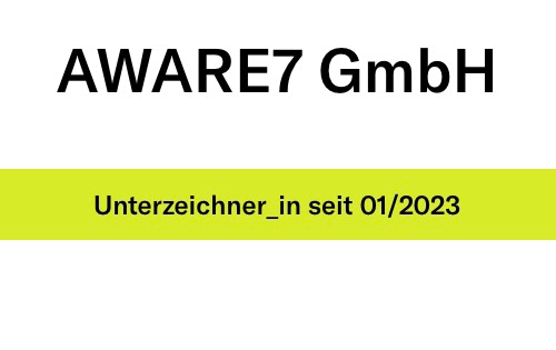 AWARE7 unterzeichnet die Charta der Vielfalt